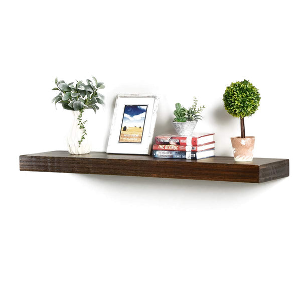 WELLAND Colin Rustic Wooden Floating Shelf Wall Mounted Shelves