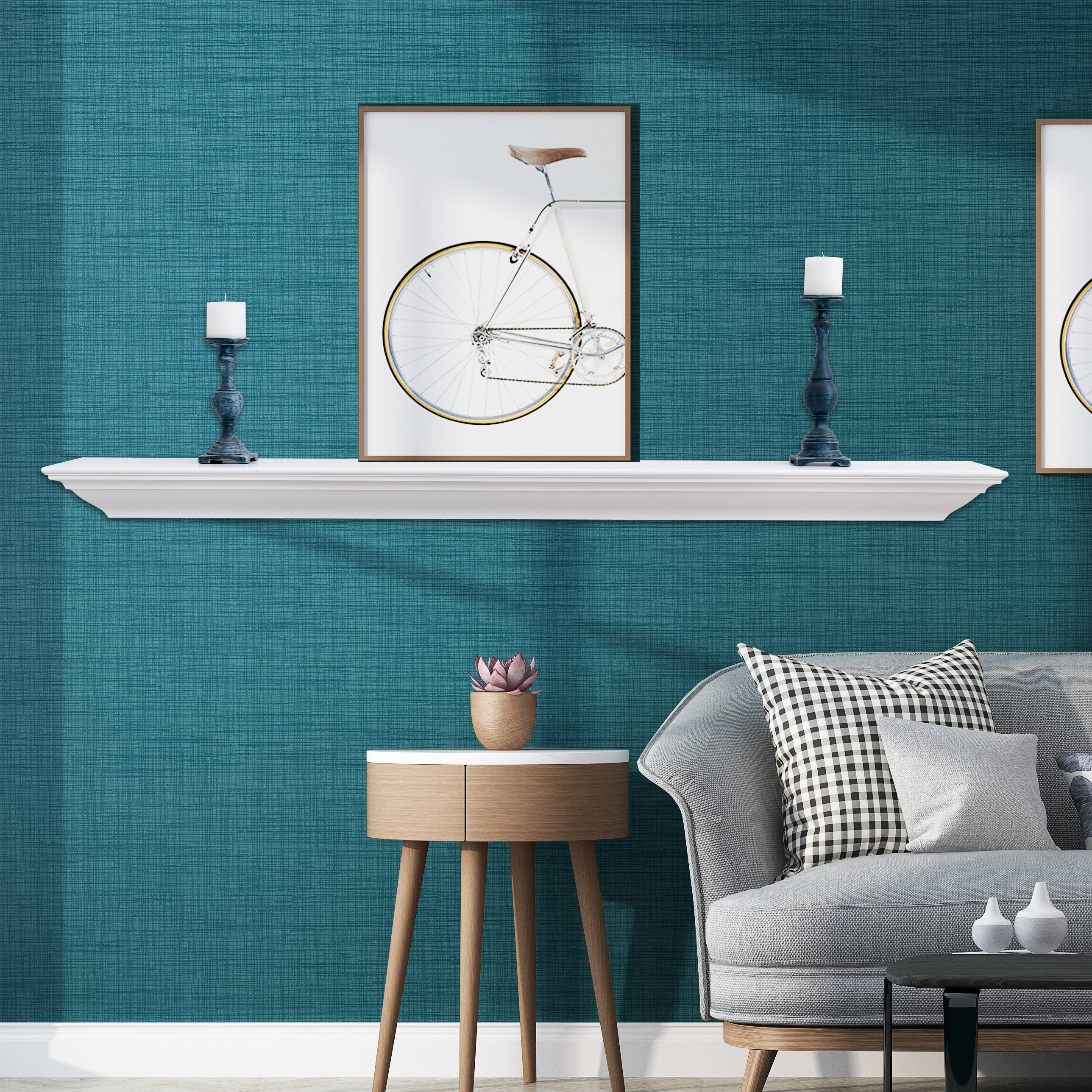 WELLAND Pine Wood Corona Crown Molding Floating Shelf Wall Mounted Shelves Fireplace Mantel Display, 72