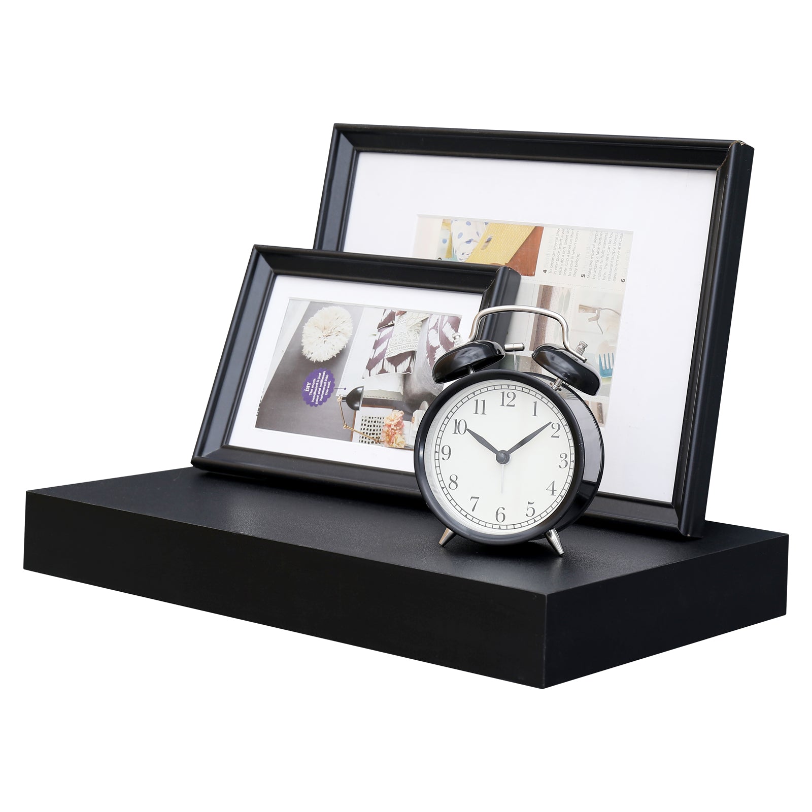 WELLAND Floating Shelves Wood Modern Display Shelves Wall Mounted Shelves, 16