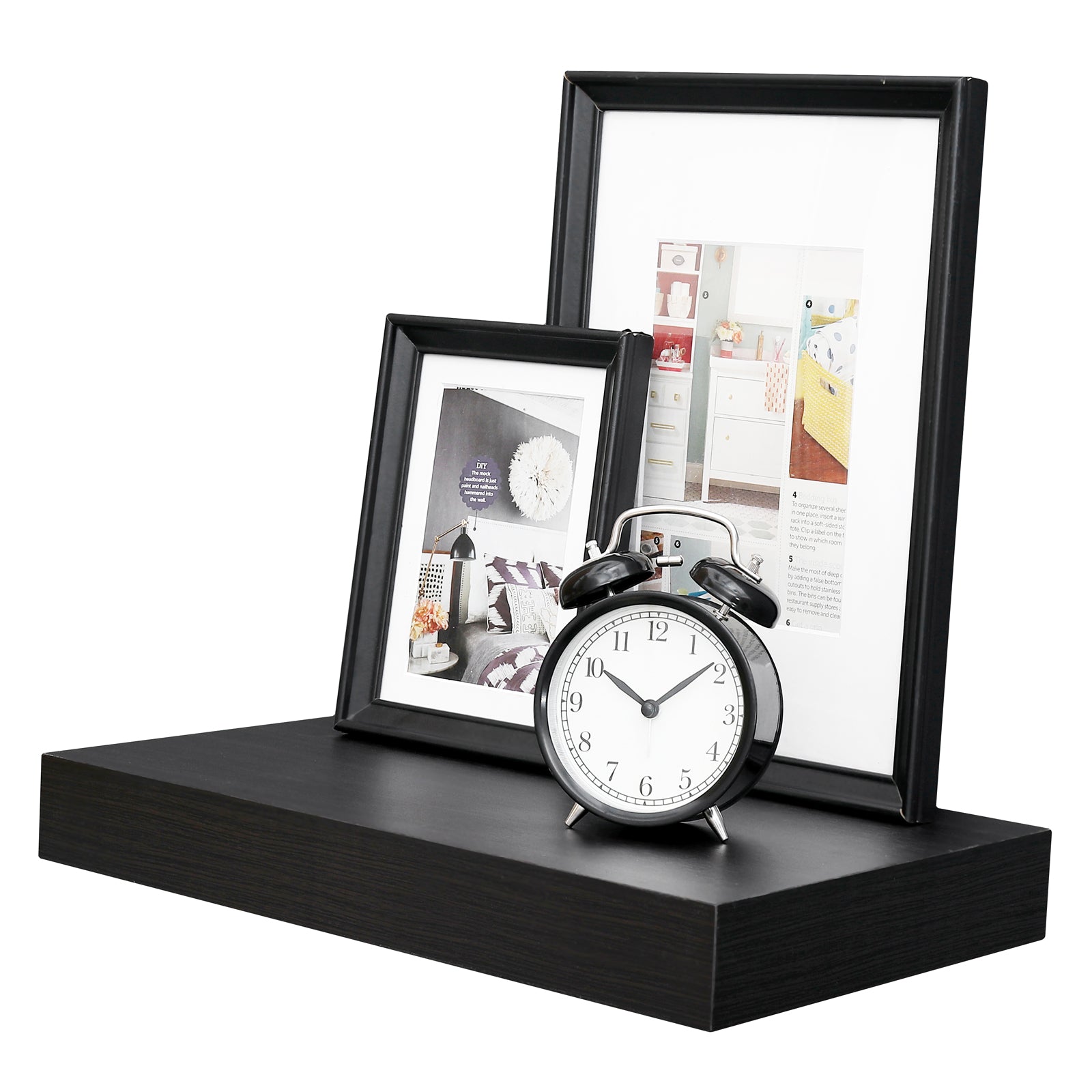 WELLAND Floating Shelves Wood Modern Display Shelves Wall Mounted Shelves, 16