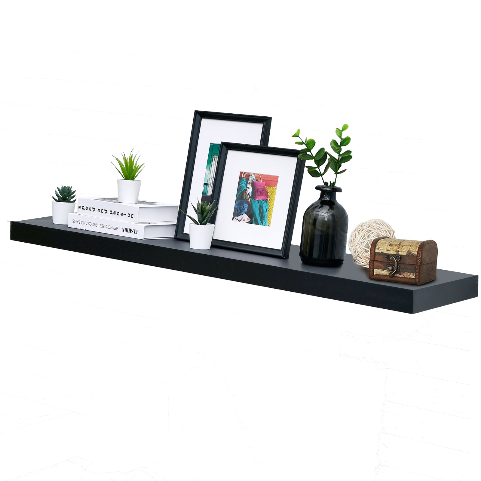 WELLAND Floating Shelves Wood Modern Display Shelves Wall Mounted Shelves, 60