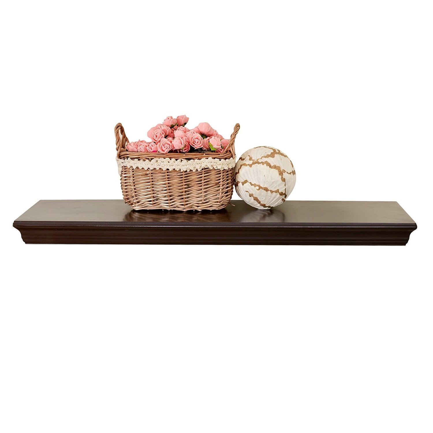 WELLAND Dover Floating Wall Shelf Wall Mounted Shelves Display, 24