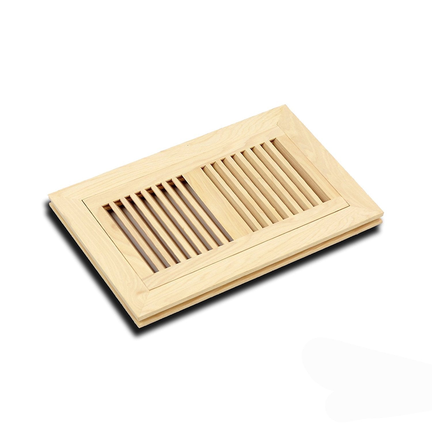 WELLAND Hickory Flush Mount Floor vent With Frame, Unfinished Wood Vents