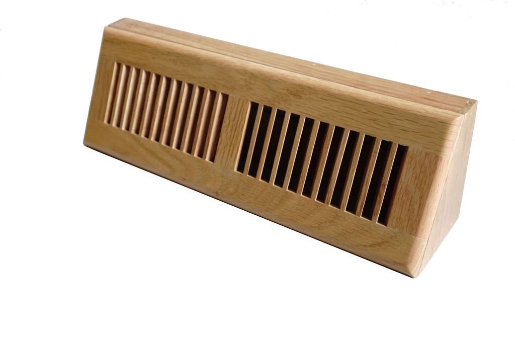 WELLAND Red Oak Baseboard Diffuser Wall Register Unfinished