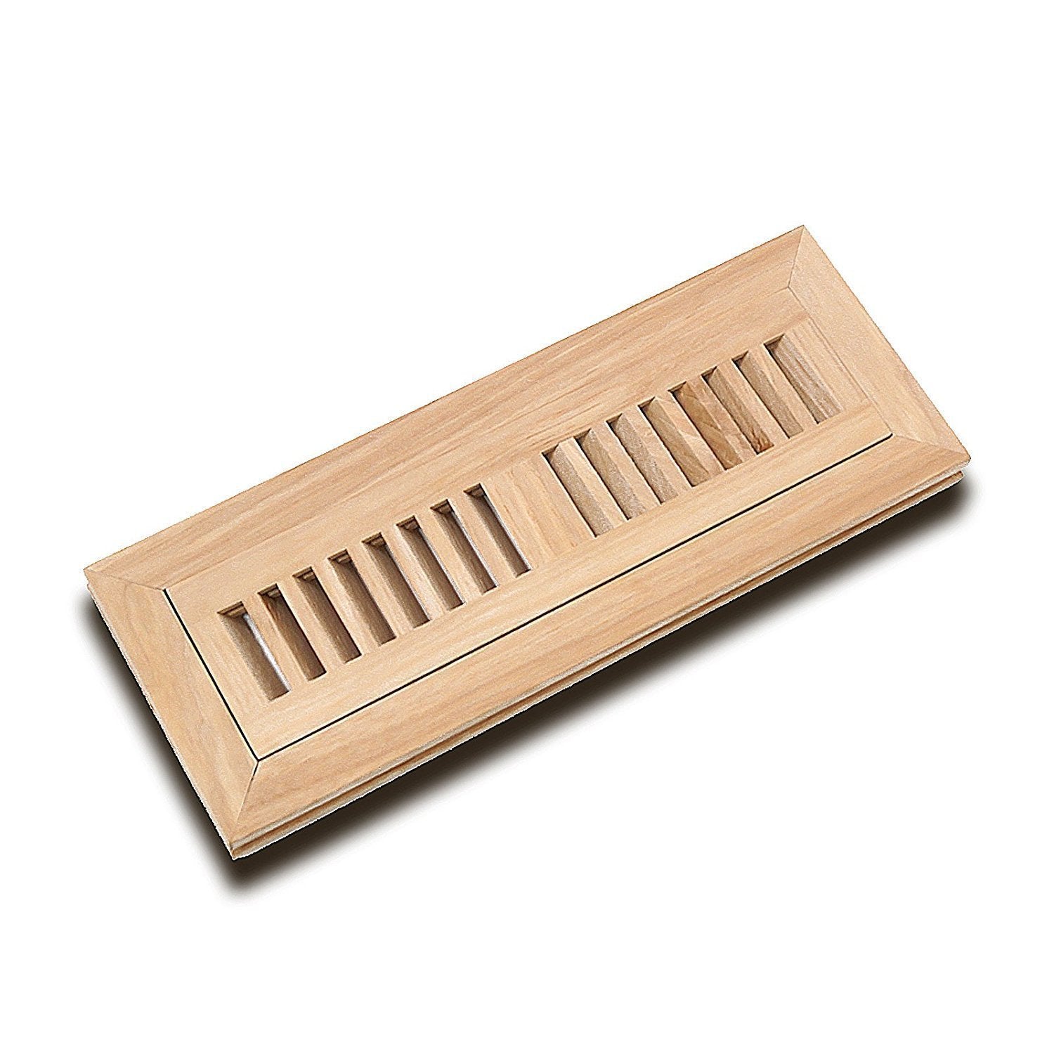 WELLAND Hickory Flush Mount Floor vent With Frame, Unfinished Wood Vents