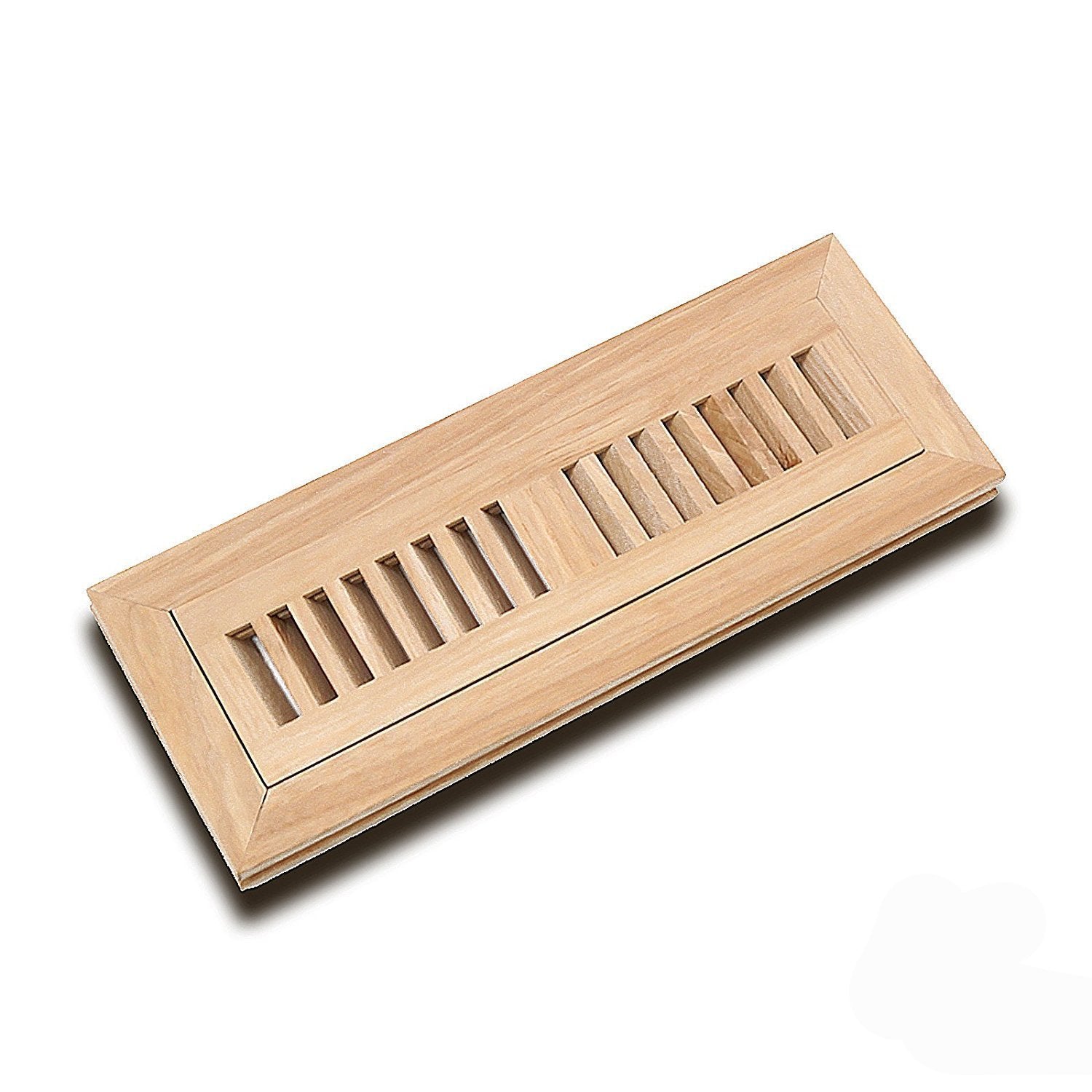 WELLAND Hickory Flush Mount Floor vent With Frame, Unfinished Wood Vents