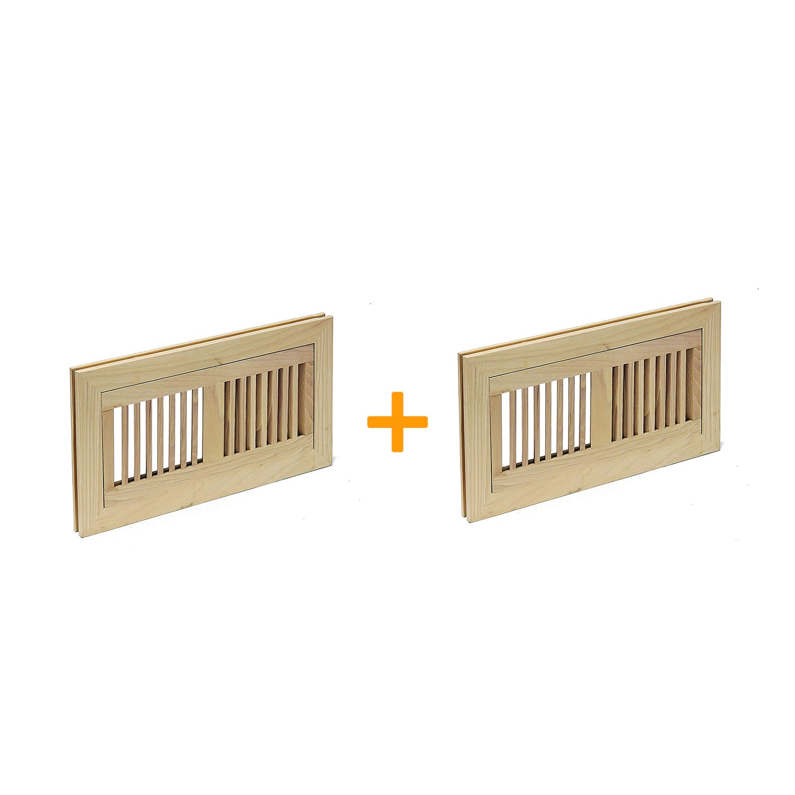 WELLAND Hickory Flush Mount Floor vent With Frame, Unfinished Wood Vents