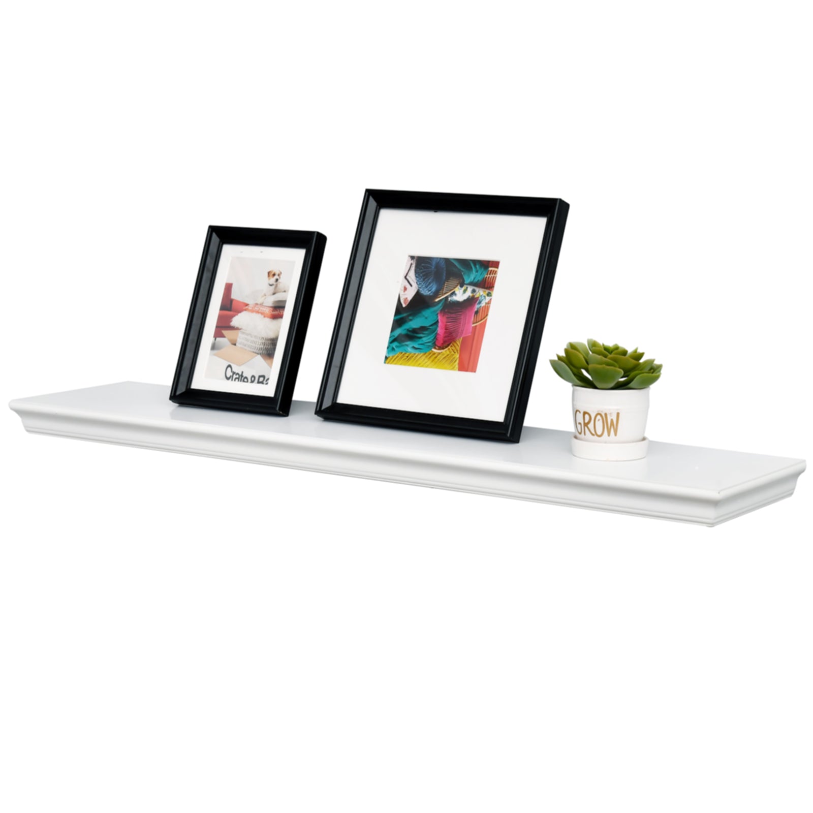 WELLAND Dover Floating Wall Shelf Wall Mounted Shelves Display, 24