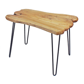 WELLAND Unique Shape Cedar Live Edge Wood Root Coffee Table Natural End Table Wood Slab Table, 28"L x 20"W x 20.5"H