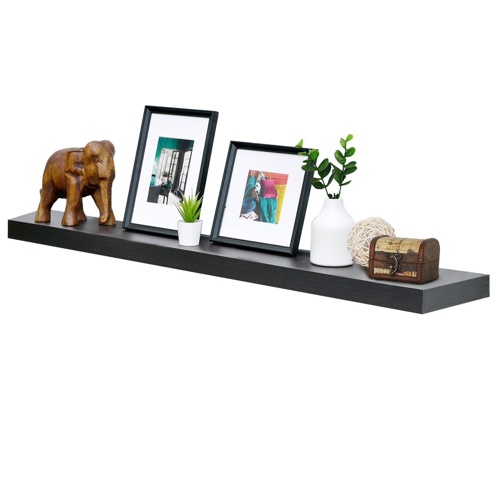 WELLAND Floating Shelves Wood Modern Display Shelves Wall Mounted Shelves, 60