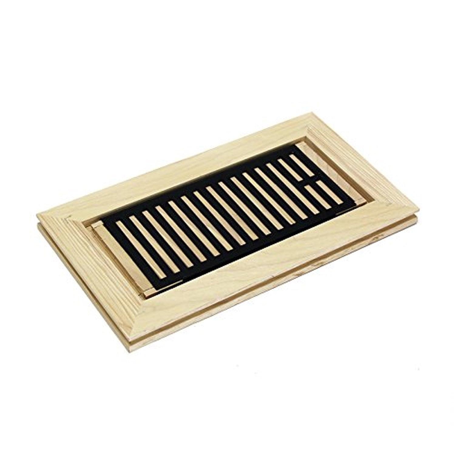 WELLAND Hickory Flush Mount Floor vent With Frame, Unfinished Wood Vents