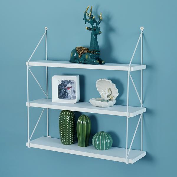 WELLAND 3-Tier Display Wall Mounted Shelves Storage Rack Wall Rack Holder Rack Floating Shelf, 24.5