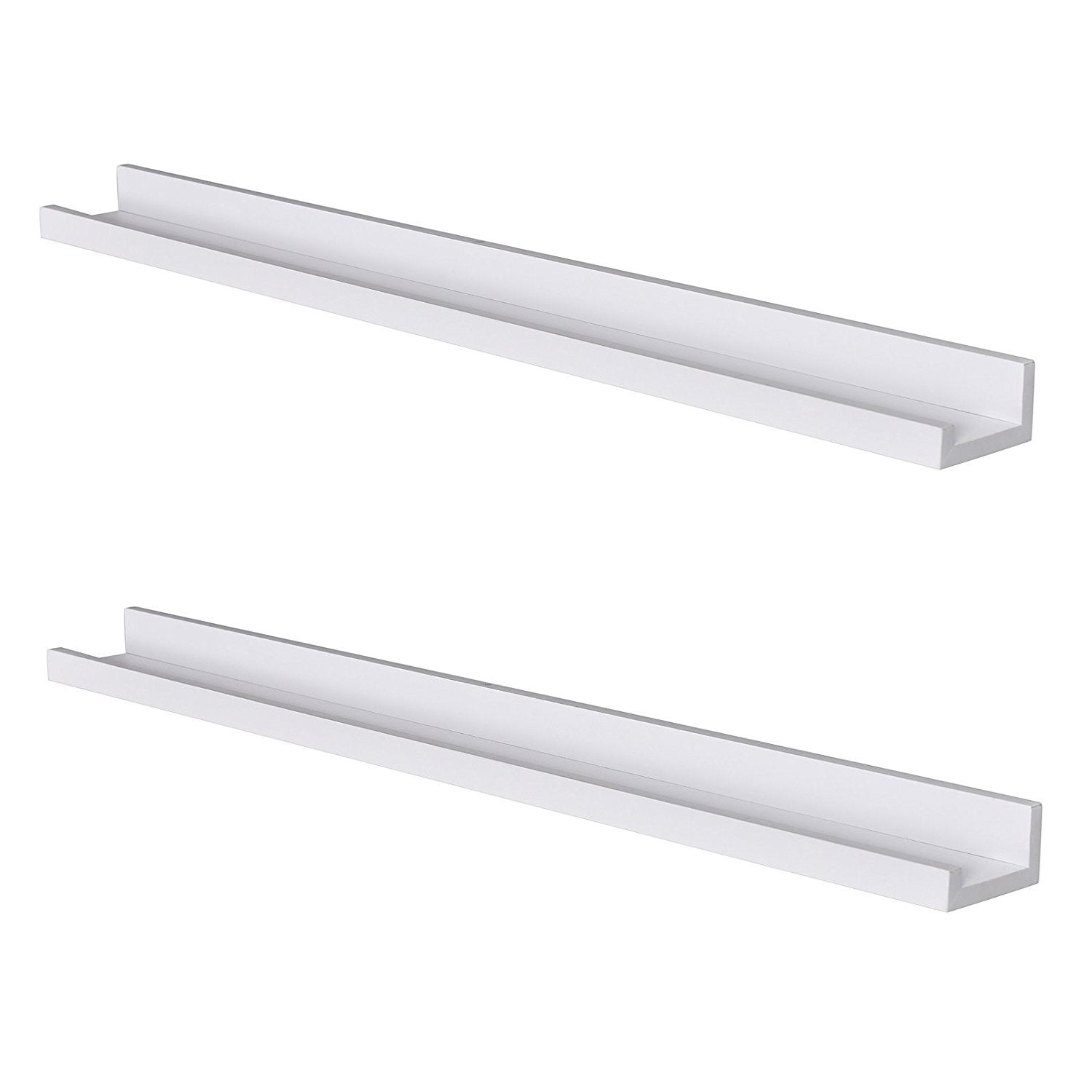 WELLAND Vista Photo Ledge Floating Shelves Picture Ledge Wall Mounted Shelf Display, Set of 2, 47.24