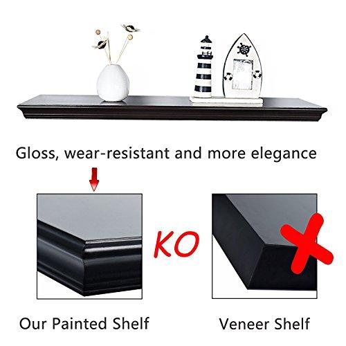 WELLAND Dover Floating Wall Shelf Wall Mounted Shelves Display, 24