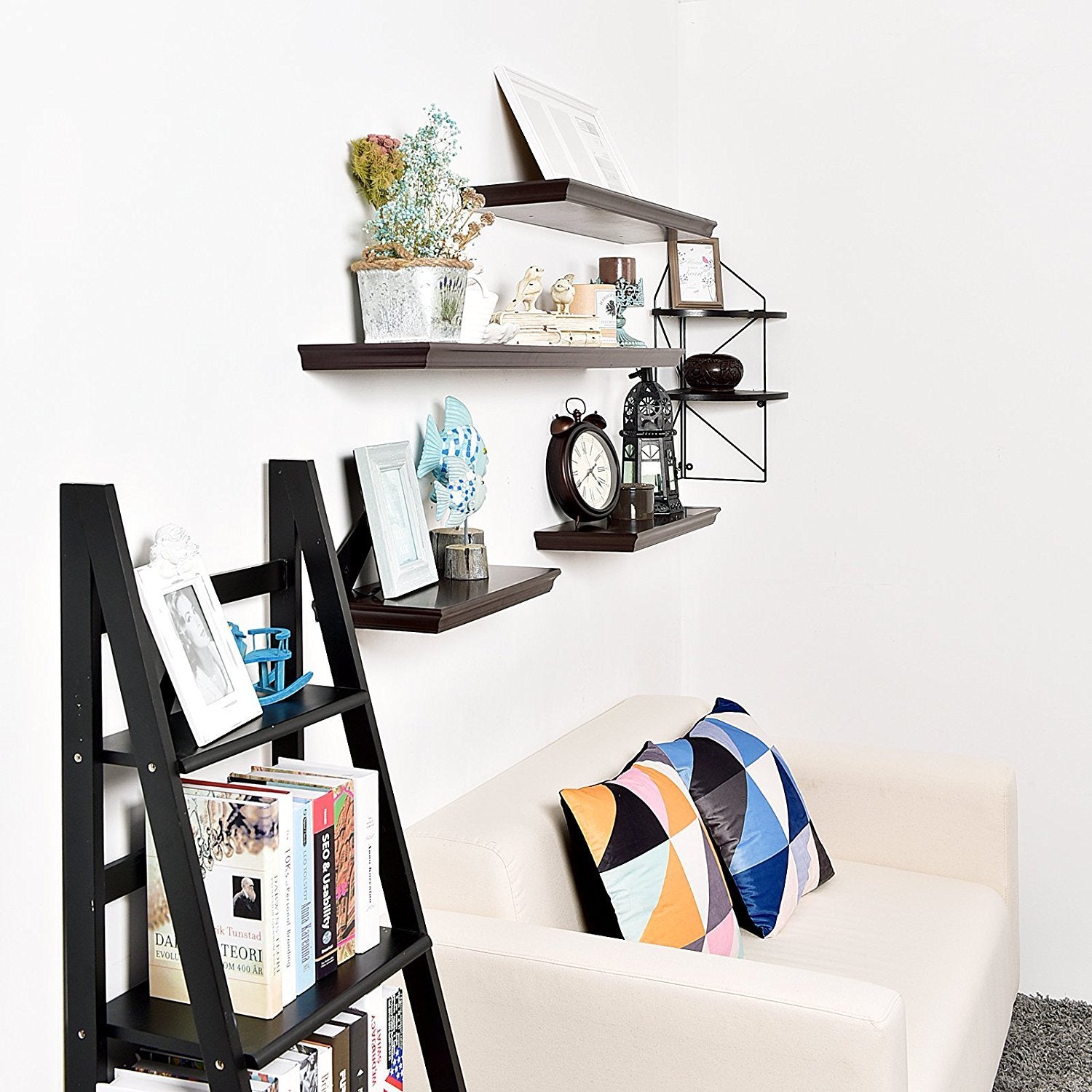 WELLAND Dover Floating Wall Shelf Wall Mounted Shelves Display, 24