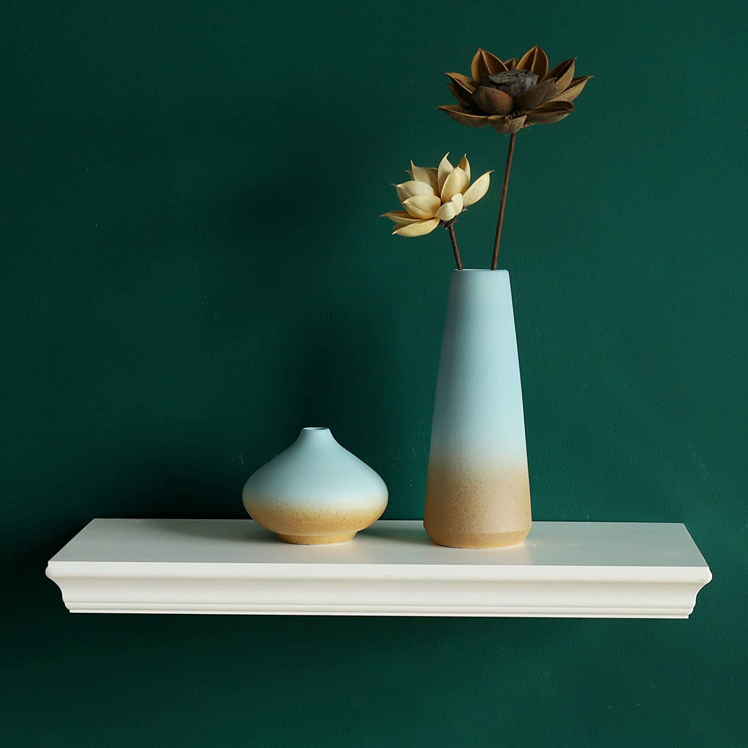 WELLAND Dover Floating Wall Shelf Wall Mounted Shelves Display, 24