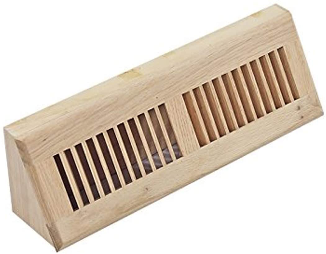 WELLAND Solid White Oak Baseboard Diffuser Unfinished Wood Vents