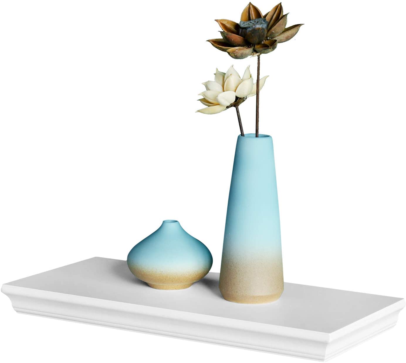 WELLAND Dover Floating Wall Shelf Wall Mounted Shelves Display, 24