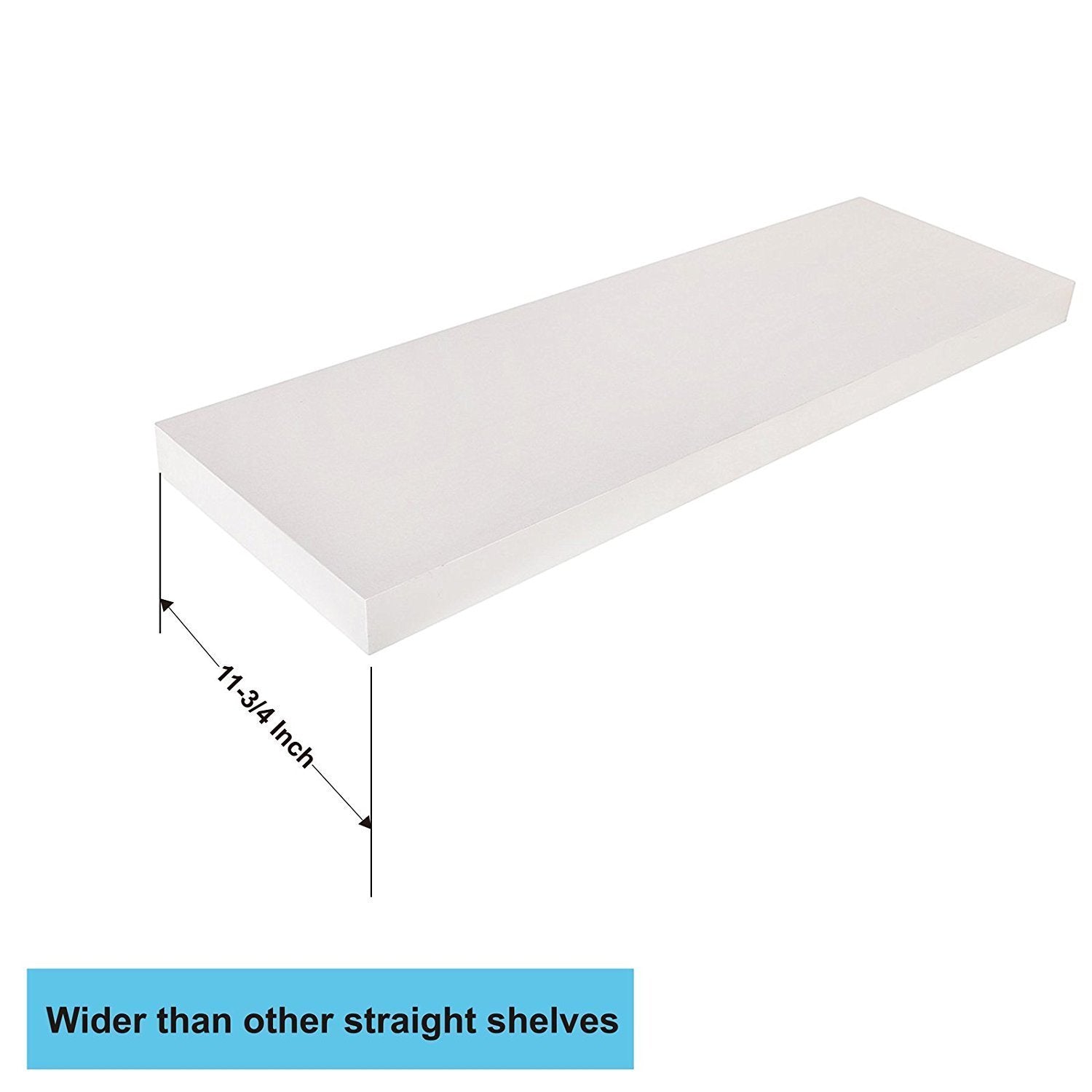 WELLAND 12 Inch Deep Grande Floating Shelf Wall Mounted Shelves Display, 36