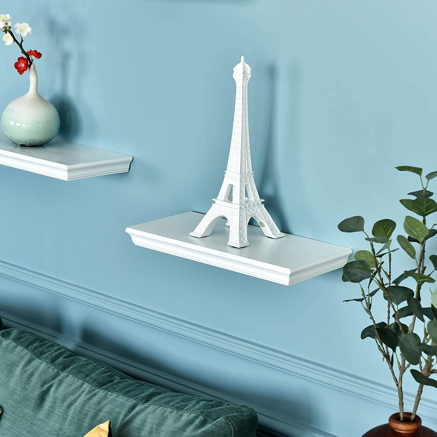 WELLAND Dover Floating Wall Shelf Wall Mounted Shelves Display, 24