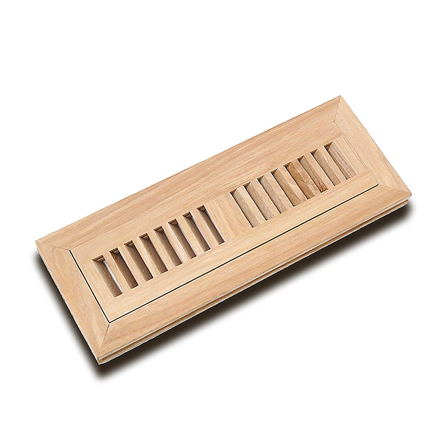 WELLAND Hickory Flush Mount Floor vent With Frame, Unfinished Wood Vents