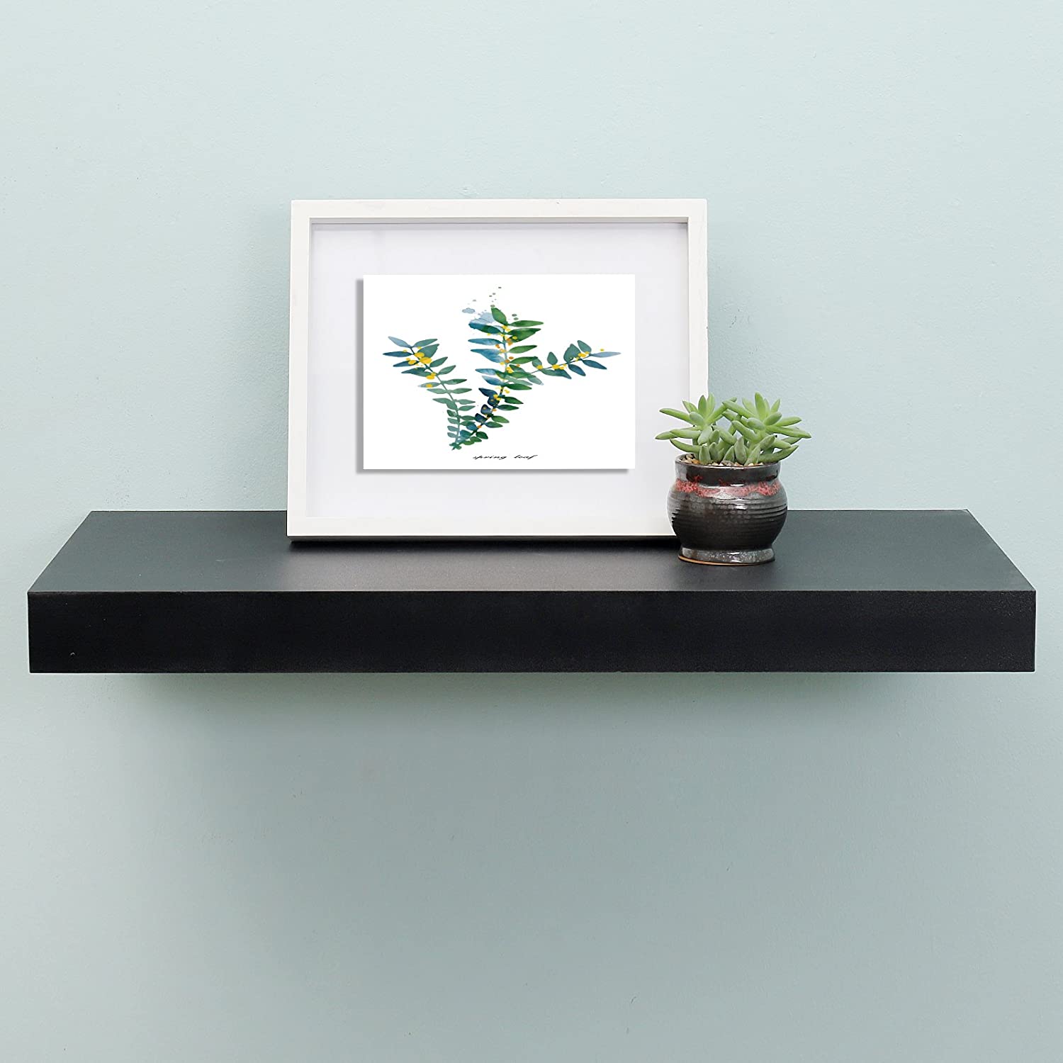 WELLAND 12 Inch Deep Grande Floating Shelf Wall Mounted Shelves Display, 24