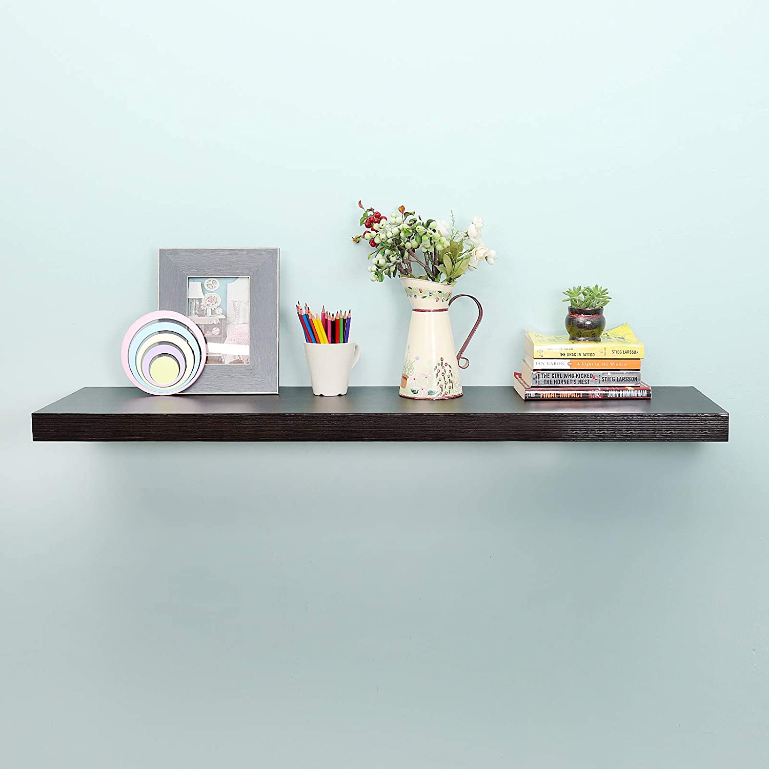 WELLAND 12 Inch Deep Grande Floating Shelf Wall Mounted Shelves Display, 24
