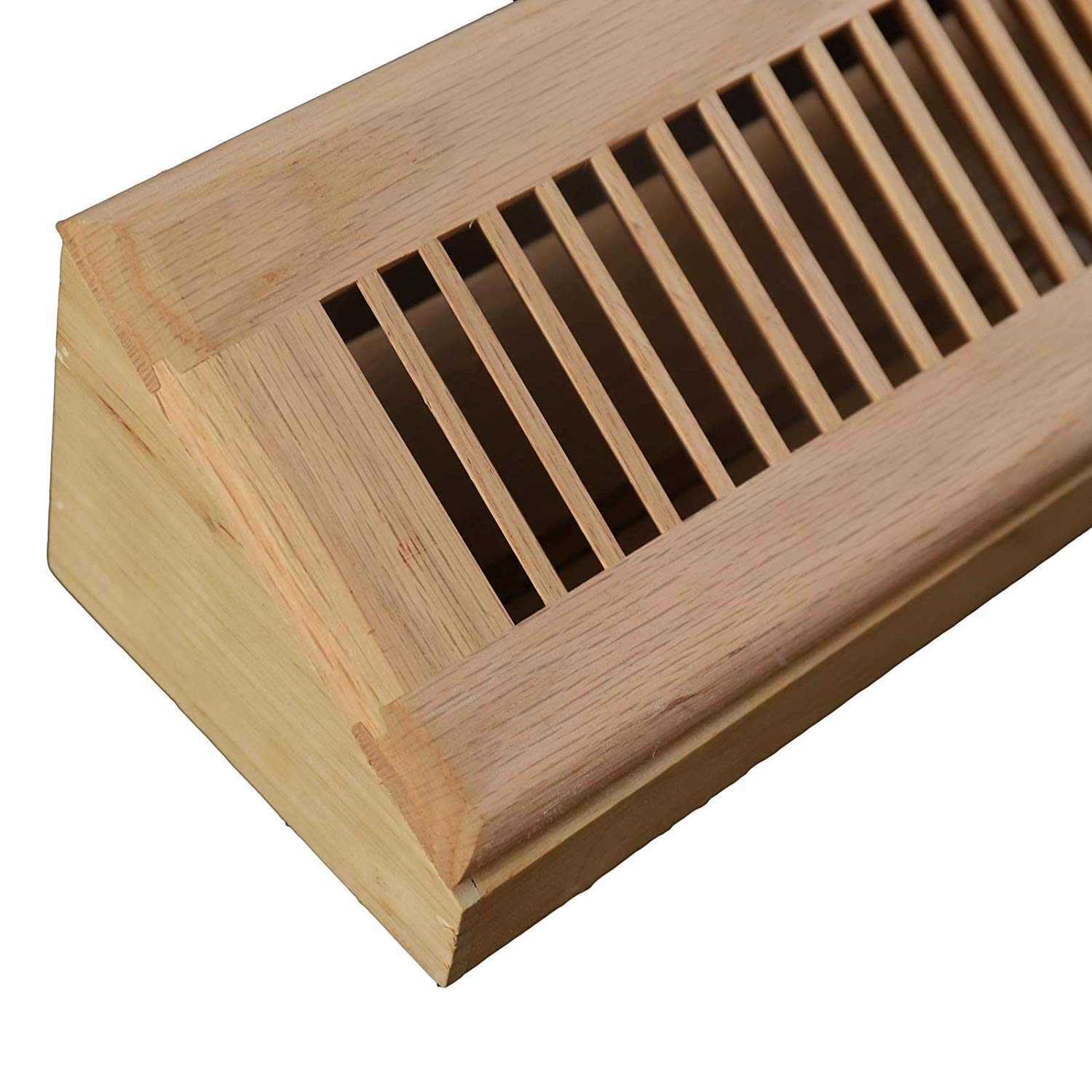 WELLAND Red Oak Baseboard Diffuser Wall Register Unfinished