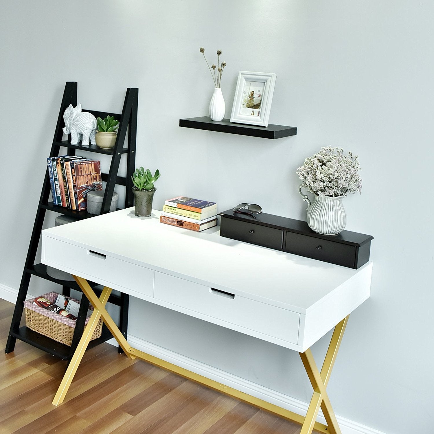 WELLAND Simons Floating Shelf Wood Modern Wall Mounted Display Shelves, 18