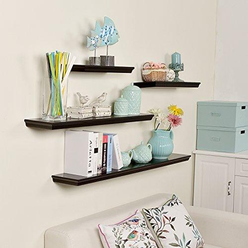 WELLAND Dover Floating Wall Shelf Wall Mounted Shelves Display, 24