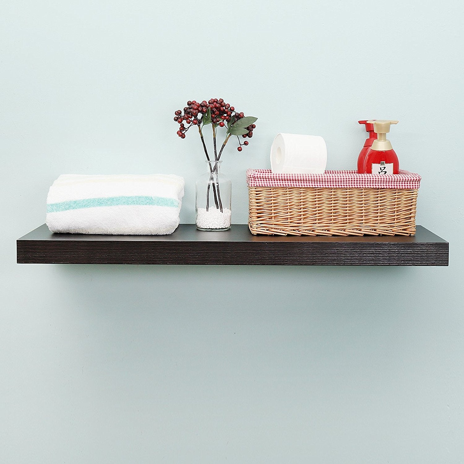 WELLAND 12 Inch Deep Grande Floating Shelf Wall Mounted Shelves Display, 24