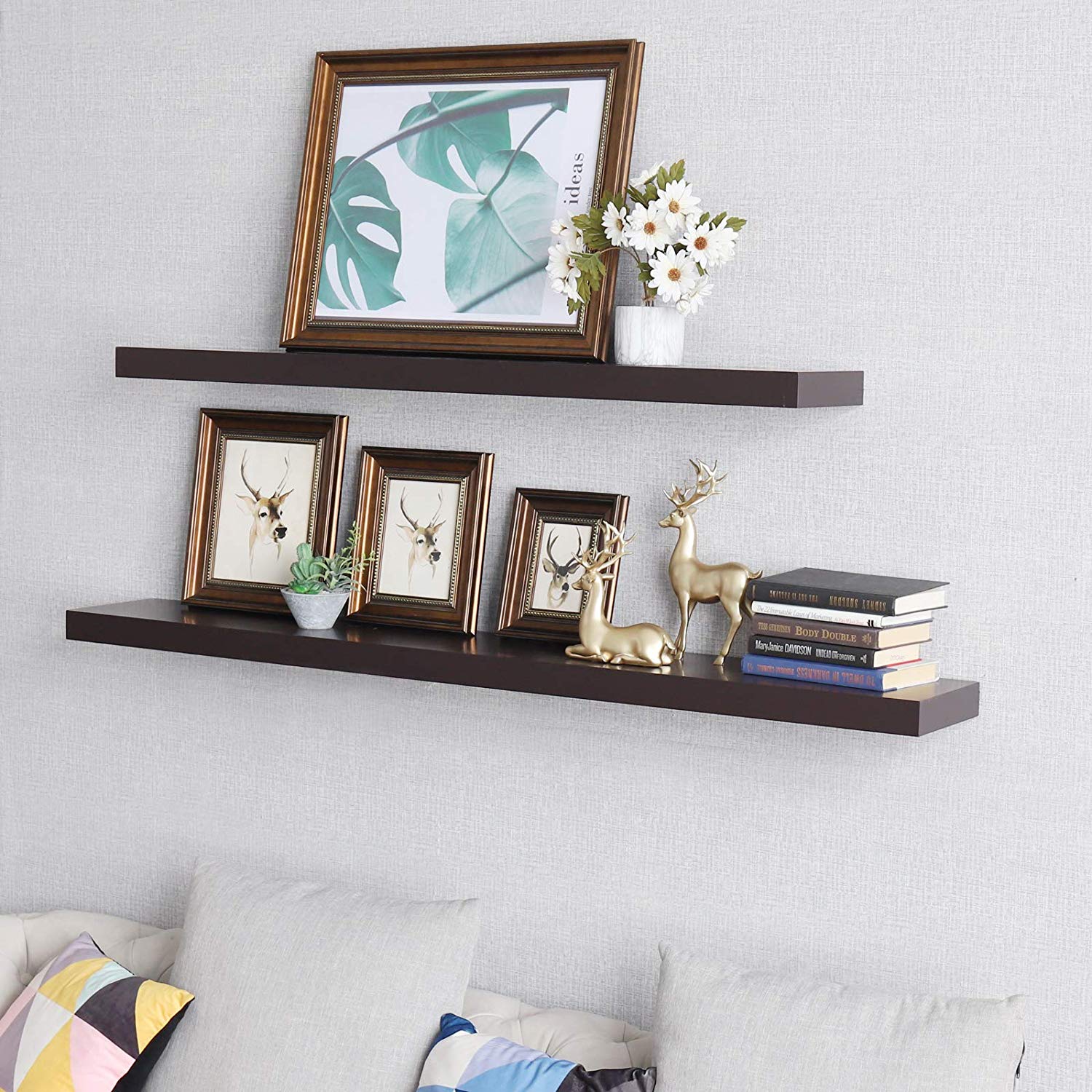 WELLAND New Chicago Floating Shelves Wall Mounted Shelf Display, 47.5