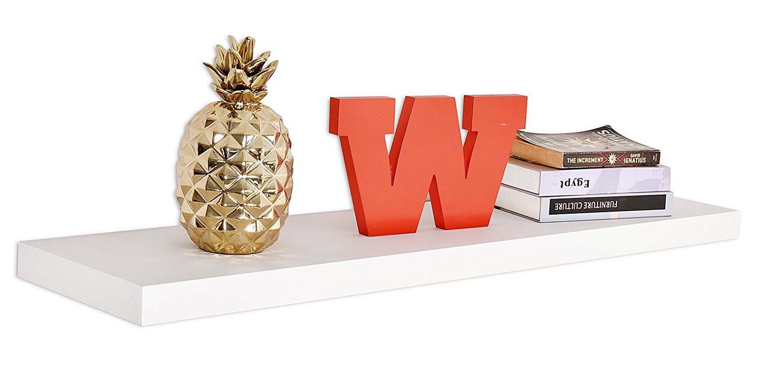 WELLAND 12 Inch Deep Grande Floating Shelf Wall Mounted Shelves Display, 24