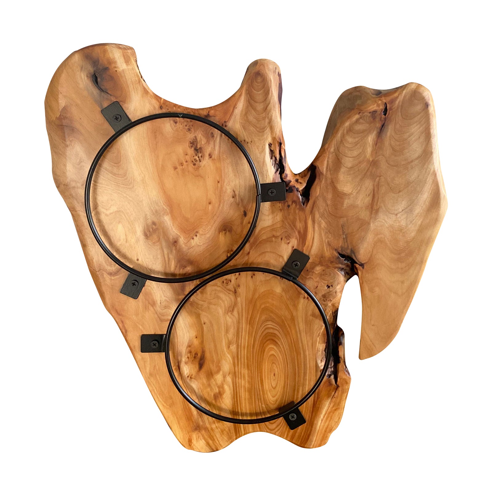 WELLAND Cedar Wood Wall decoration Ornaments, Hanging Decoration, irregular shape décor, 17.5 (L) x 1.5 (W) x 15 (H) inches