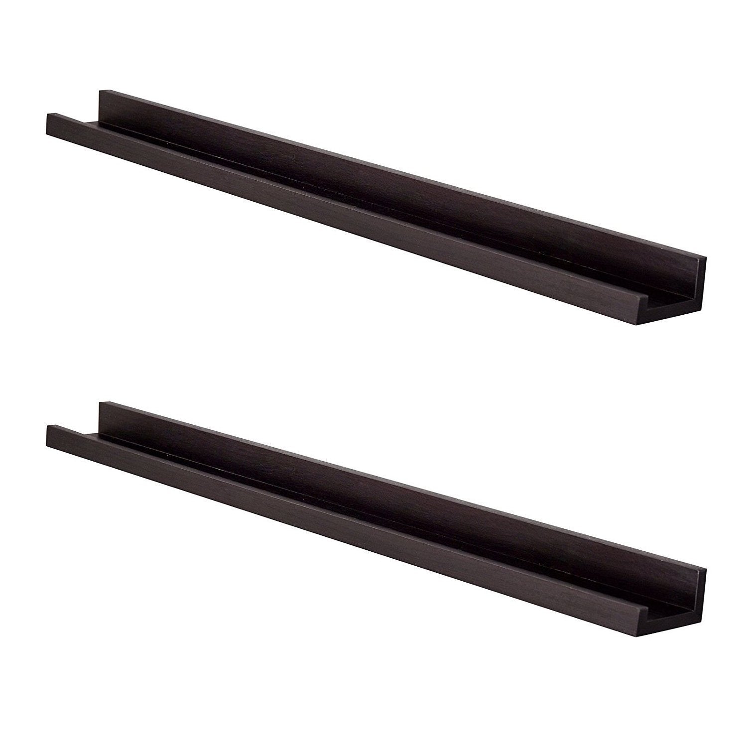 WELLAND Vista Photo Ledge Floating Shelves Picture Ledge Wall Mounted Shelf Display, Set of 2, 47.24
