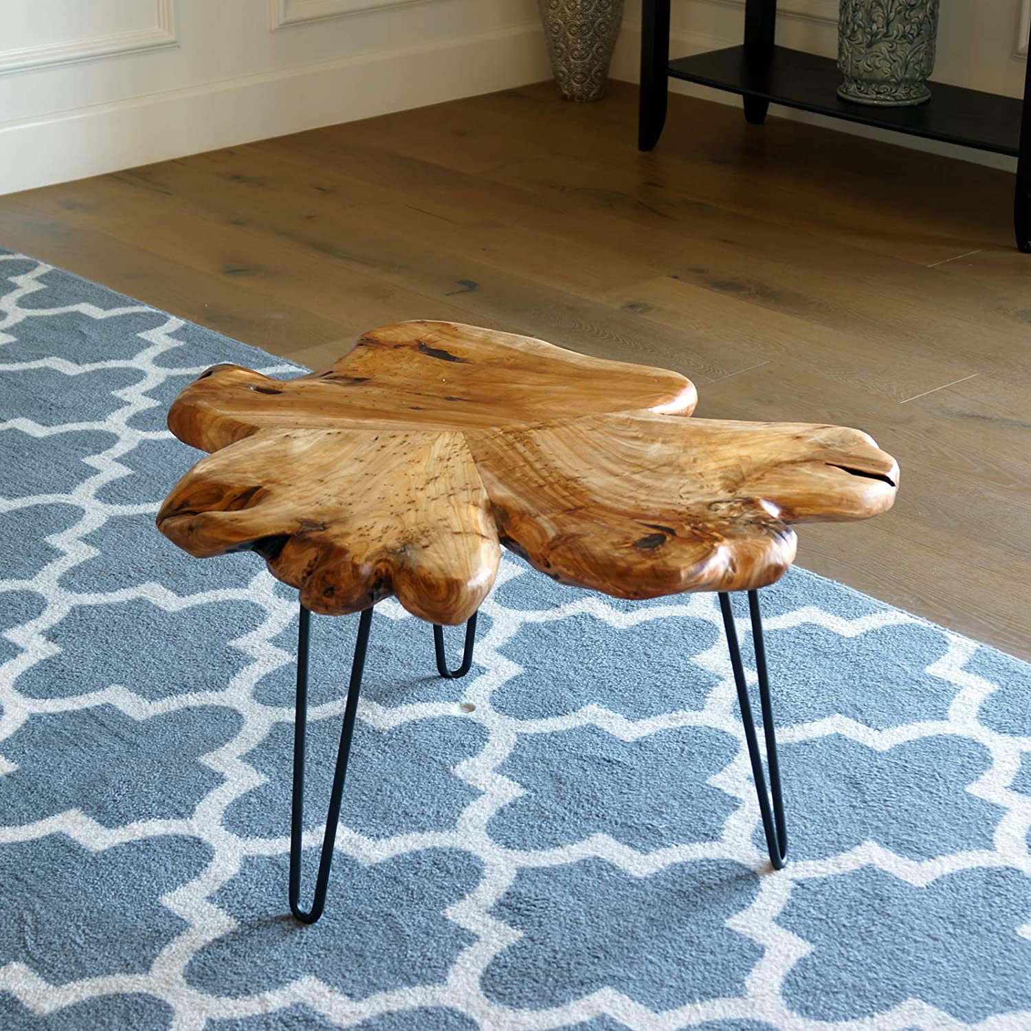 WELLAND Rustic Cedar Edge Coffee Table End Table Side Table(27