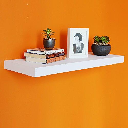 WELLAND 12 Inch Deep Grande Floating Shelf Wall Mounted Shelves Display, 24