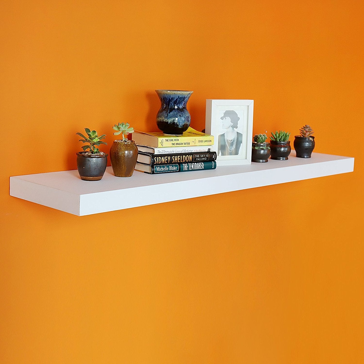 WELLAND 12 Inch Deep Grande Floating Shelf Wall Mounted Shelves Display, 24