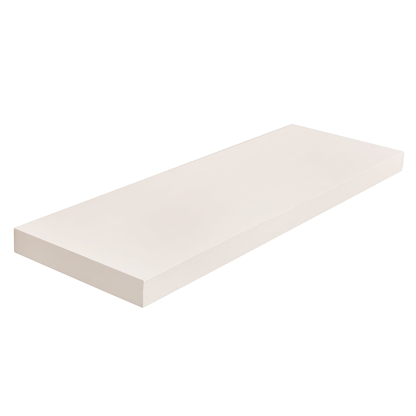 WELLAND Simons Floating Shelf Wood Modern Wall Mounted Display Shelves, 36''L x 8''D x 1.25''T, White/Black