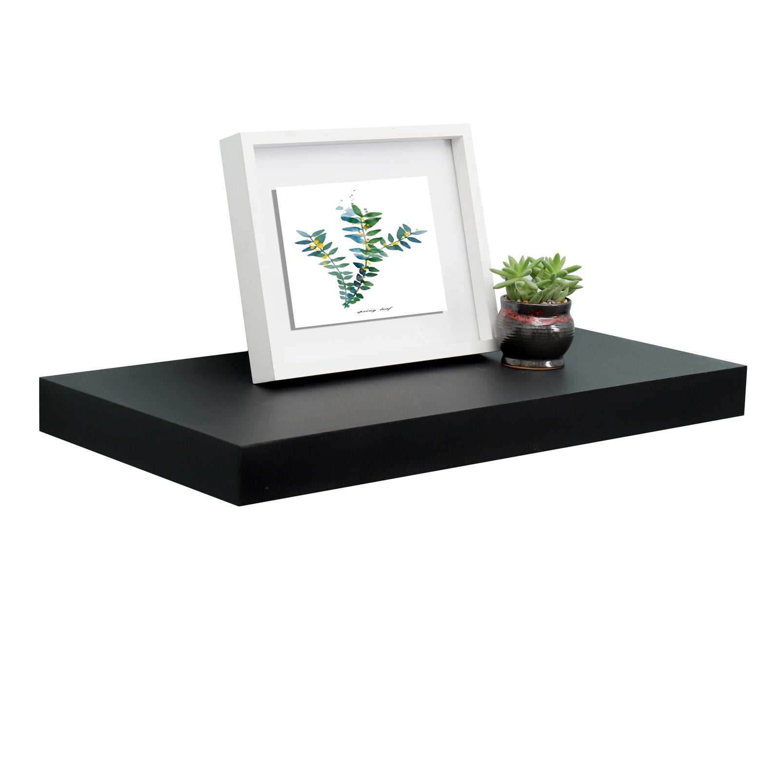 WELLAND 12 Inch Deep Grande Floating Shelf Wall Mounted Shelves Display, 24