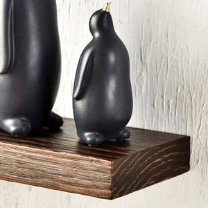 WELLAND Bradley Handmade Wood Floating Shelf Rustic Wall-Mounted Shelves, Set of 2, 12