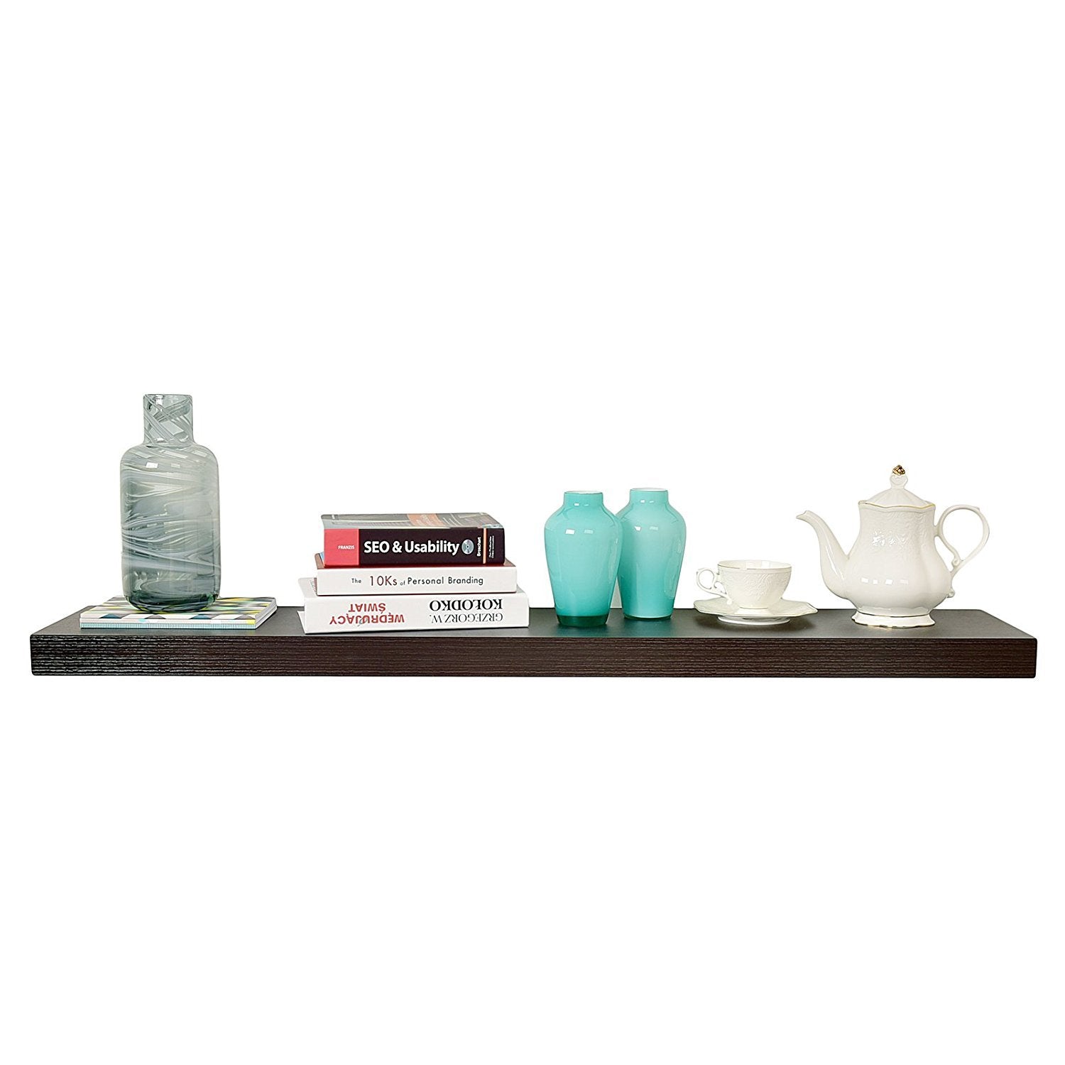 WELLAND Floating Shelves Wood Modern Display Shelves Wall Mounted Shelves, 60