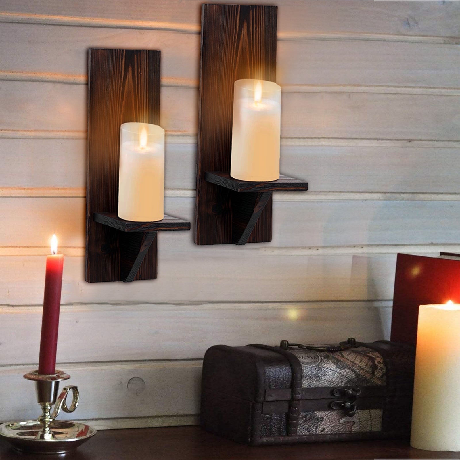 2 Dawn Lily Double Candle Wall Sconces - Multi - Bed Bath & Beyond -  19454259