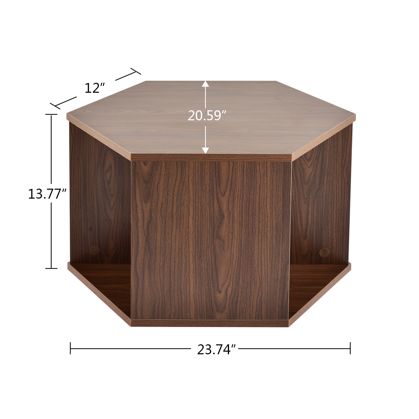 Excellent Solid Wood Hexagonal Storage End Table – Creative Bargains