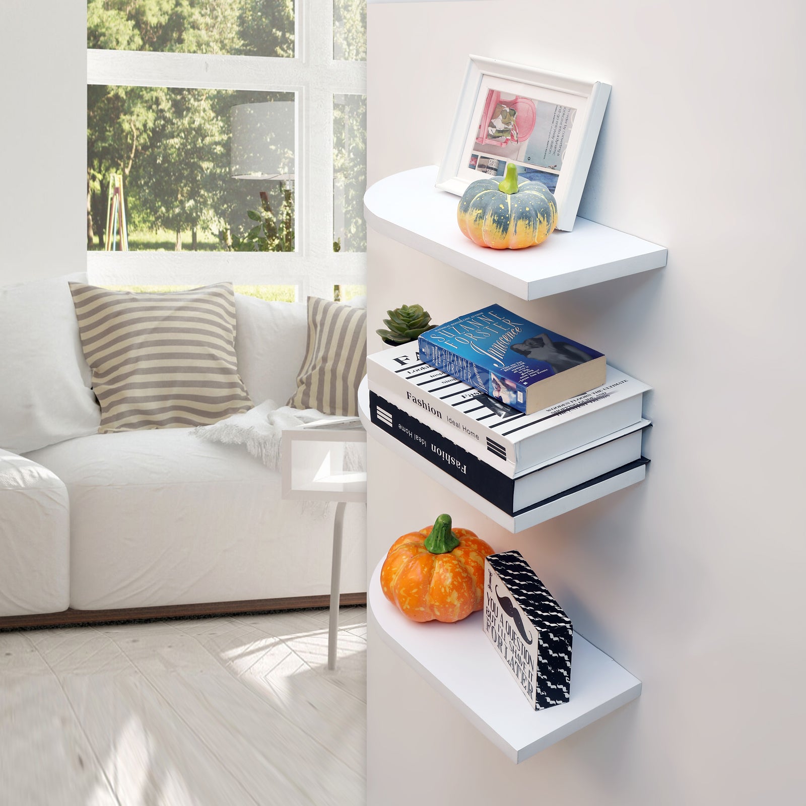 Our Floating Corner Shelves - Driven by Decor