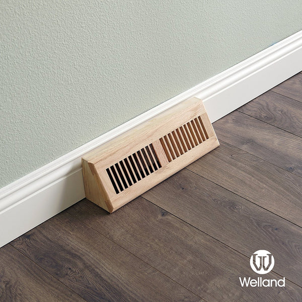 Red Oak Baseboard Diffuser Wall Register unfinished | Baseboard vents ...