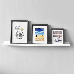 WELLAND Vista Photo Ledge Floating Shelves Picture Ledge Wall Mounted Shelf Display, 36"L x 3.5"D x 2"T, White/Espresso
