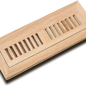 WELLAND 2 Inch x 10 Inch Hickory Hardwood Vent Floor Register Flush Mount Unfinished