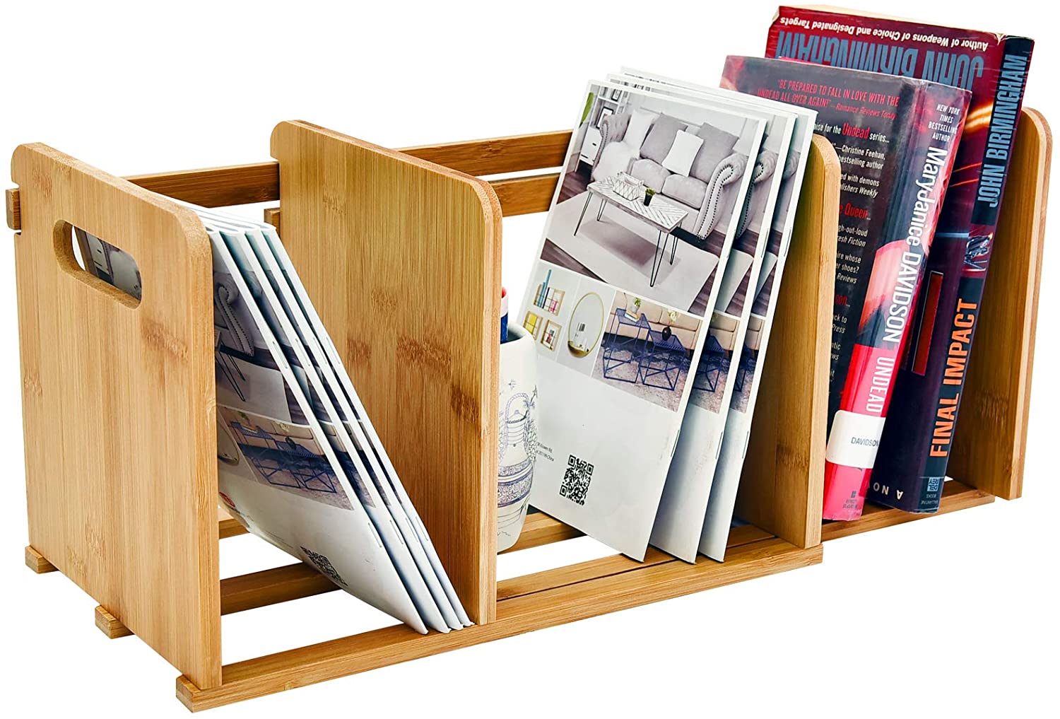 Bamboo Desktop Bookshelf Organizer, Large Office Desk Storage Shelf Ra –  TreeLen