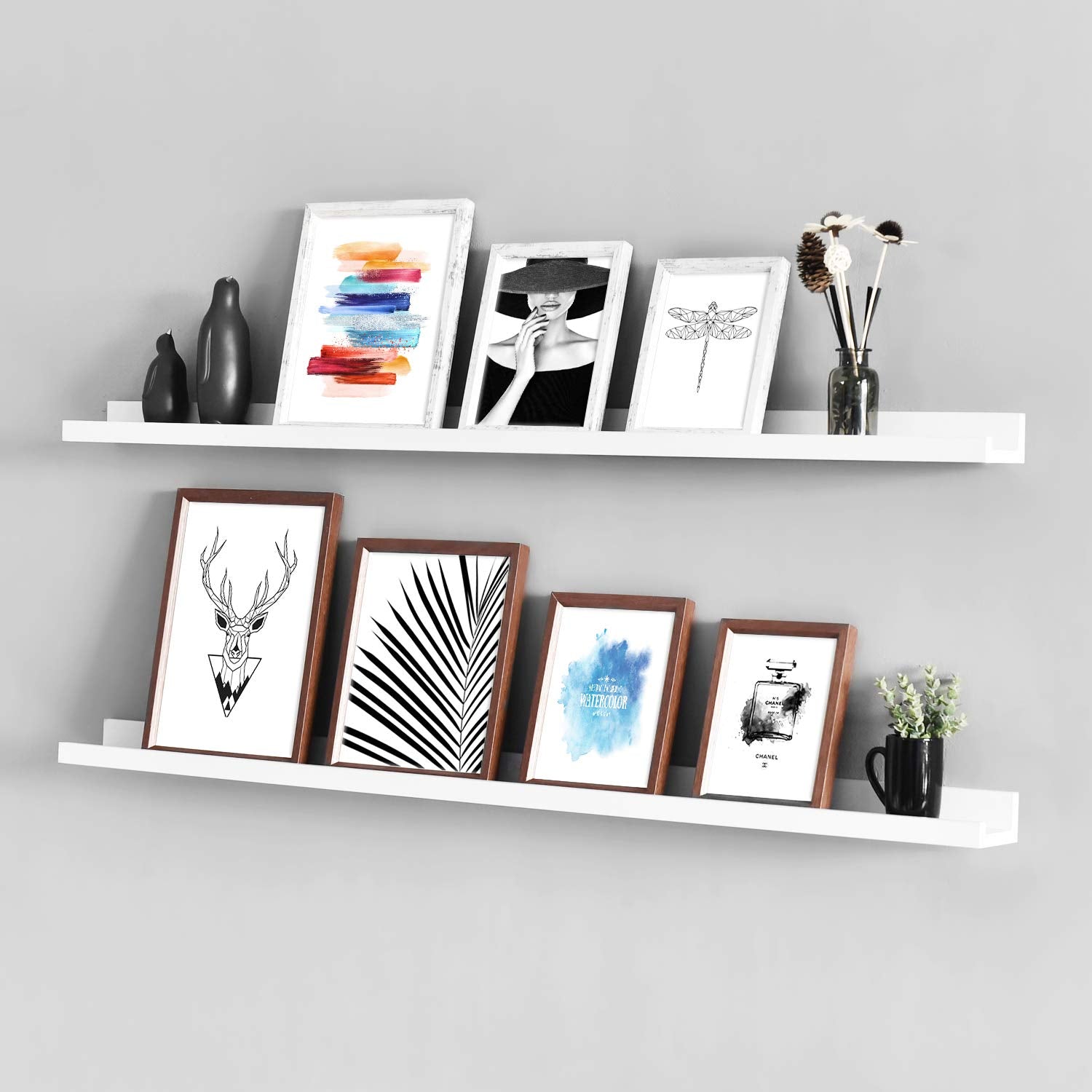 White top picture ledge